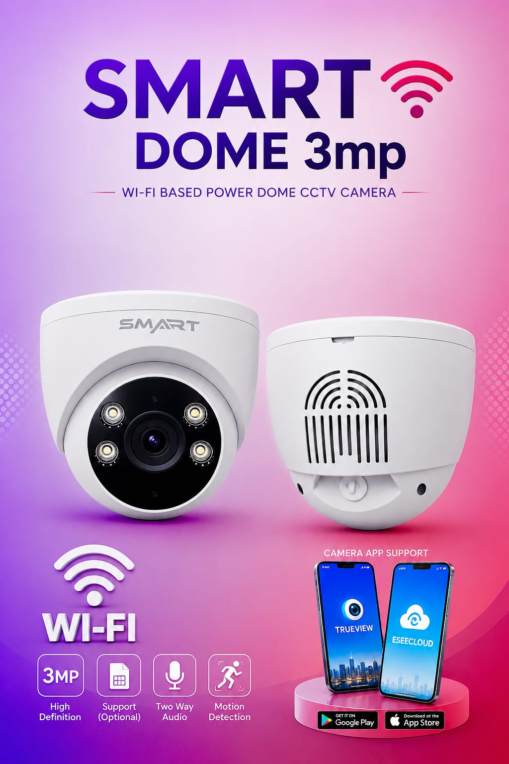 SMART WI-FI 3mp DOME CAMERA