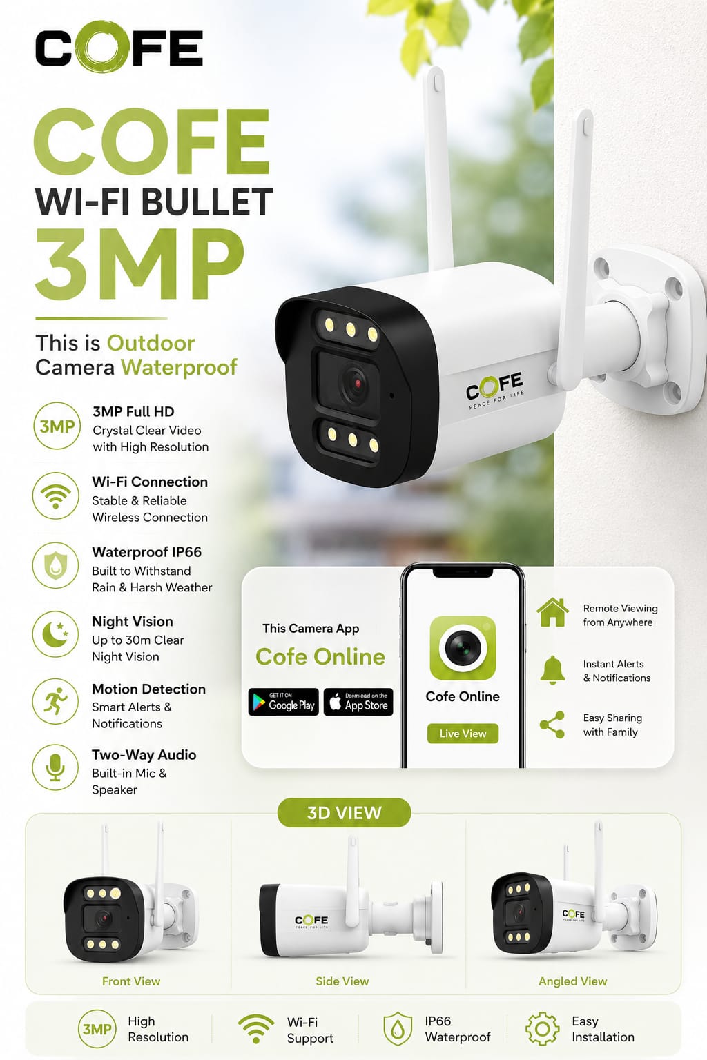 COFE WI FI BULLET -3MP